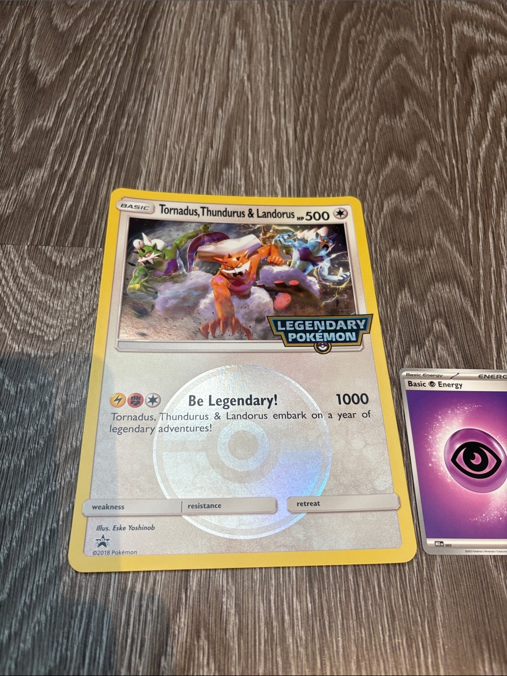 Pokémon Legendary Tin: Tornadus, Thundurus & Landorus Holo Card - Yellow Border